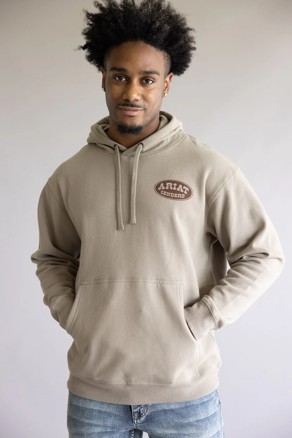 Ariat x Sendero Slow Horses Hoodie for Men in Brown | 10062503-BRINDLE - Image 5