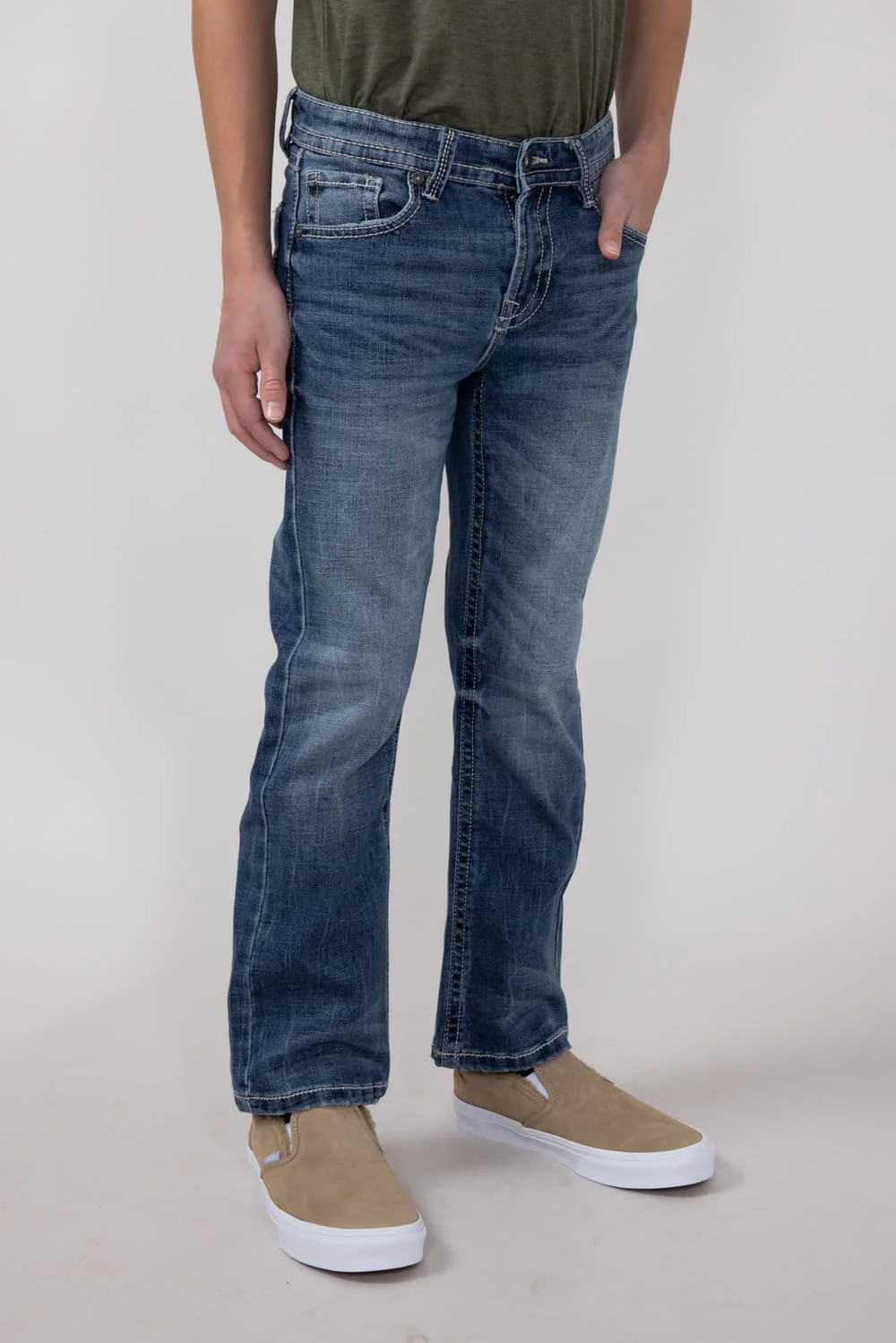 Axel Jeans Boys 8-20 Colton Eaton Bootcut Jeans | AXBB0080-EATON-MEDBLUE - Image 3