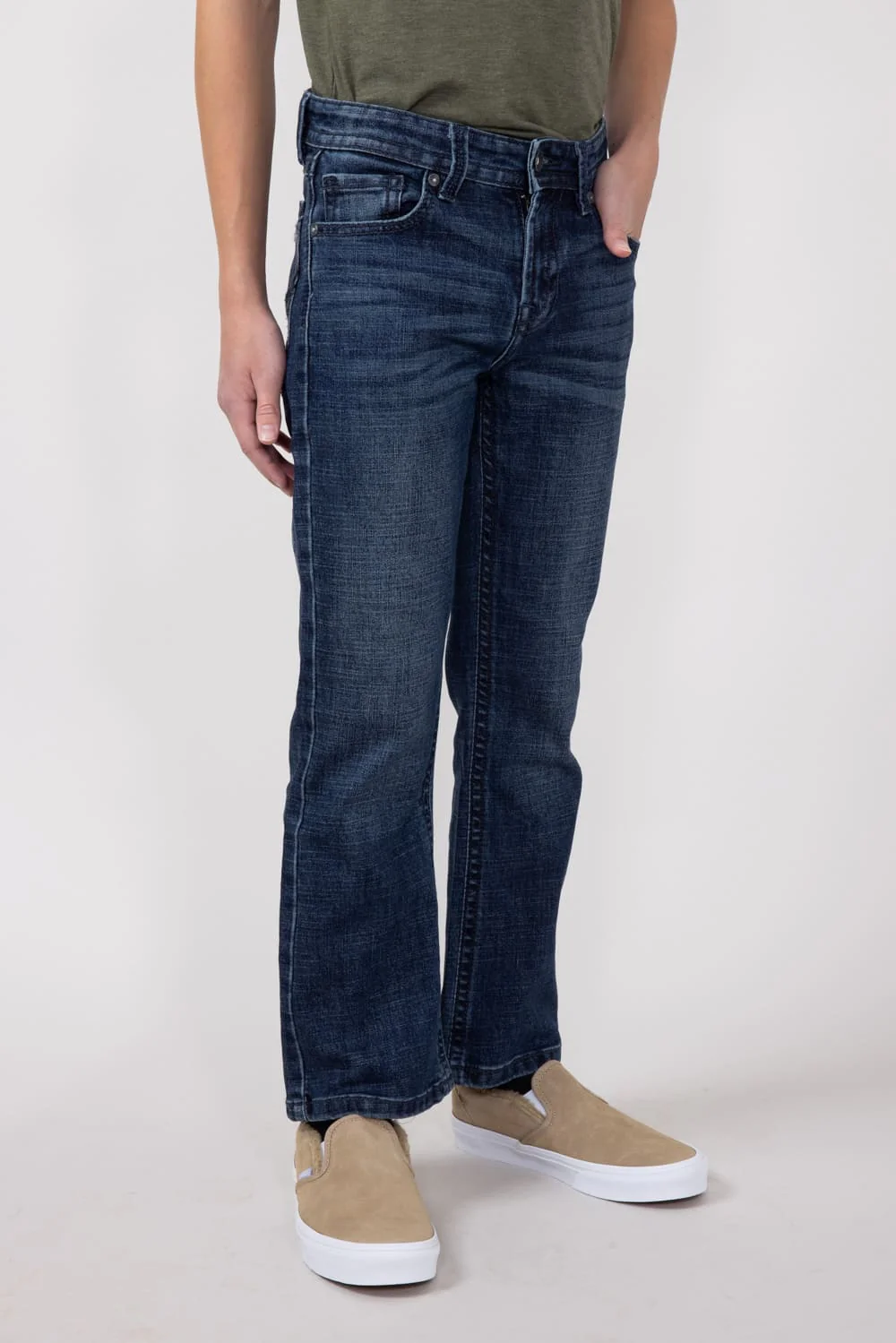 Axel Jeans Boys 8-20 Lincoln New Castle Wash Bootcut Jeans | AXBB0085-NEWCASTLE-DKBLUE - Image 3
