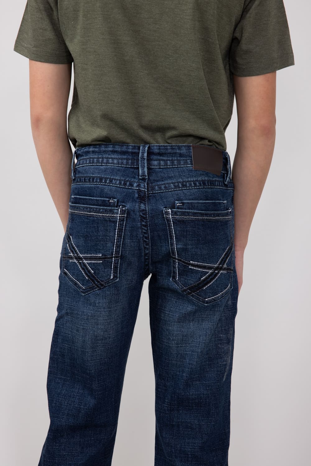 Axel Jeans Boys 8-20 Lincoln New Castle Wash Bootcut Jeans | AXBB0085-NEWCASTLE-DKBLUE - Image 5