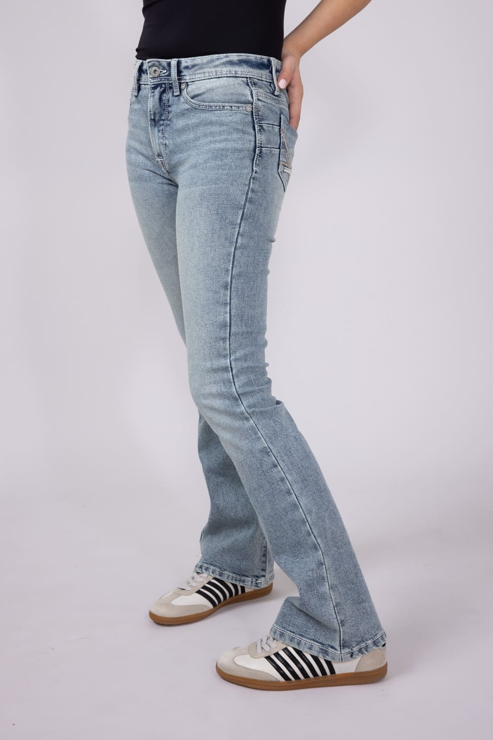 Axel Jeans Girls 7-16 Jolene Slim Bootcut Flare Jeans | AXGB0001 - Image 3