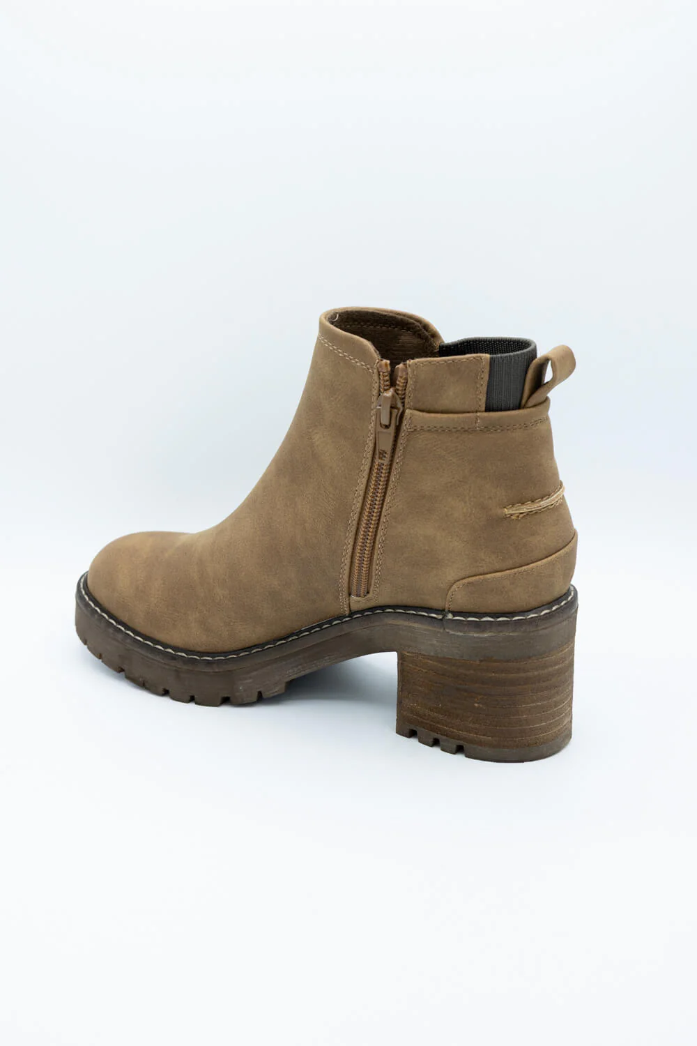 B52 Chelsea Lug Booties for Women in Brown | 275517F6S-BROWN - Image 3