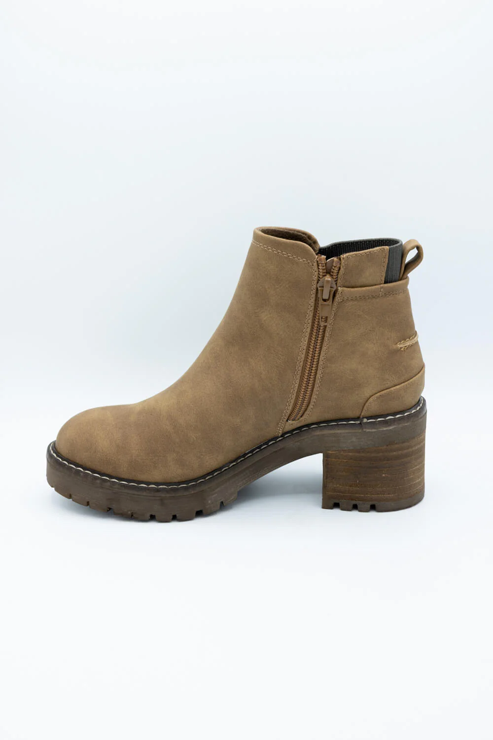 B52 Chelsea Lug Booties for Women in Brown | 275517F6S-BROWN - Image 4