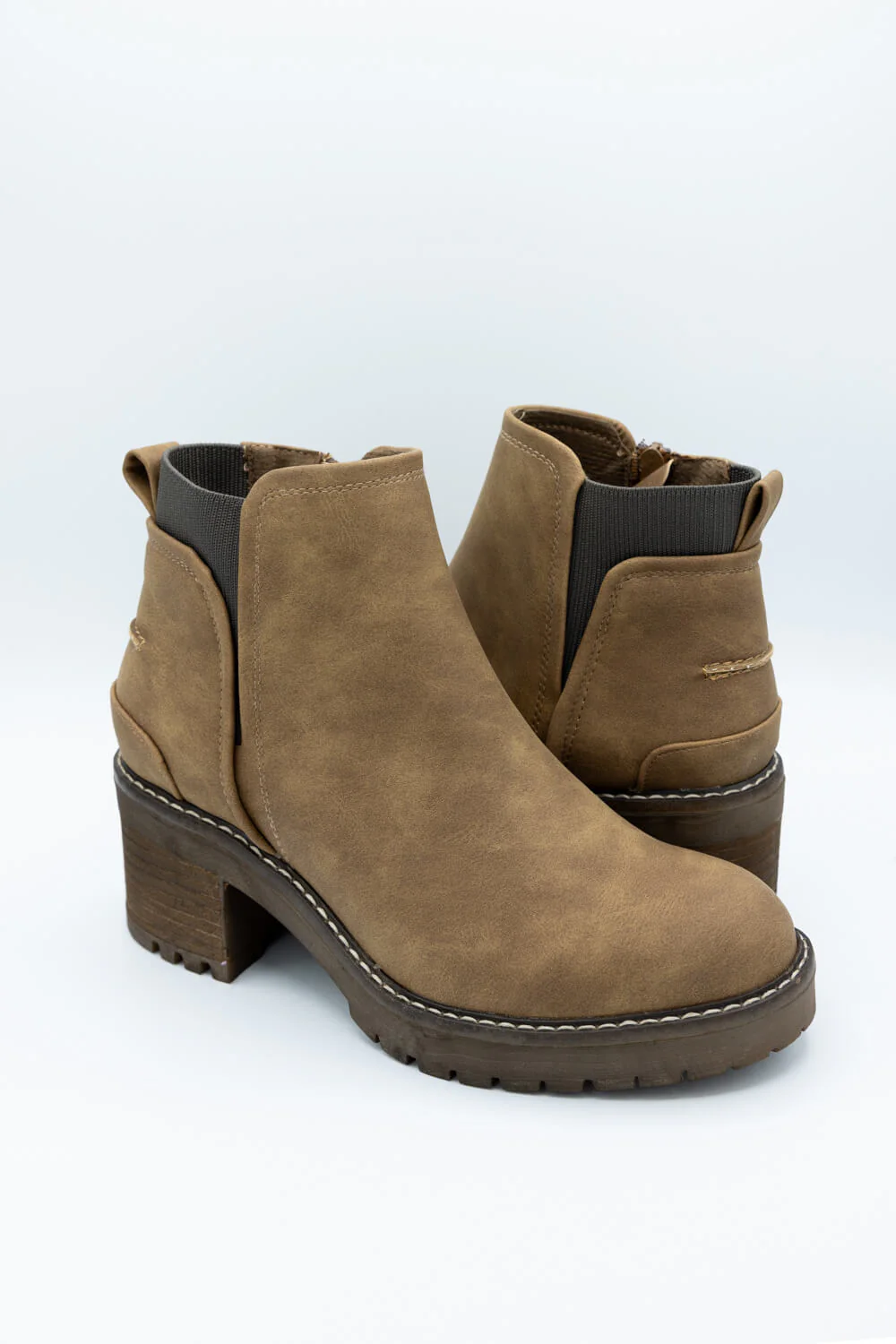 B52 Chelsea Lug Booties for Women in Brown | 275517F6S-BROWN - Image 5