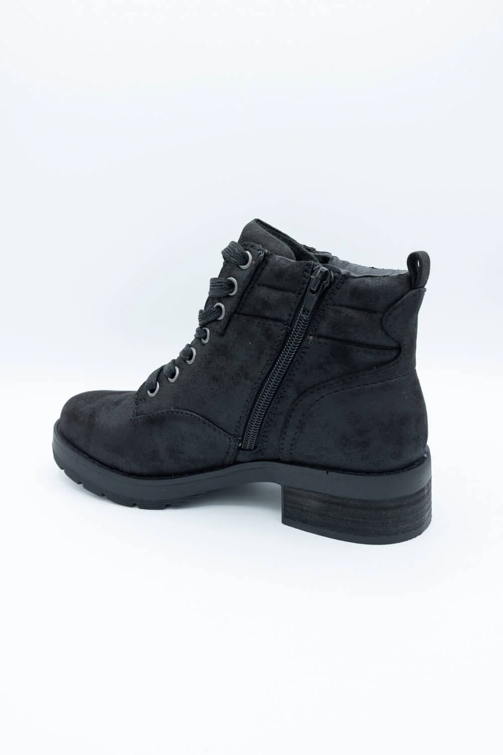 B52 Lace Up Bootie for Women in Black | 225532F6T-BLACK - Image 3