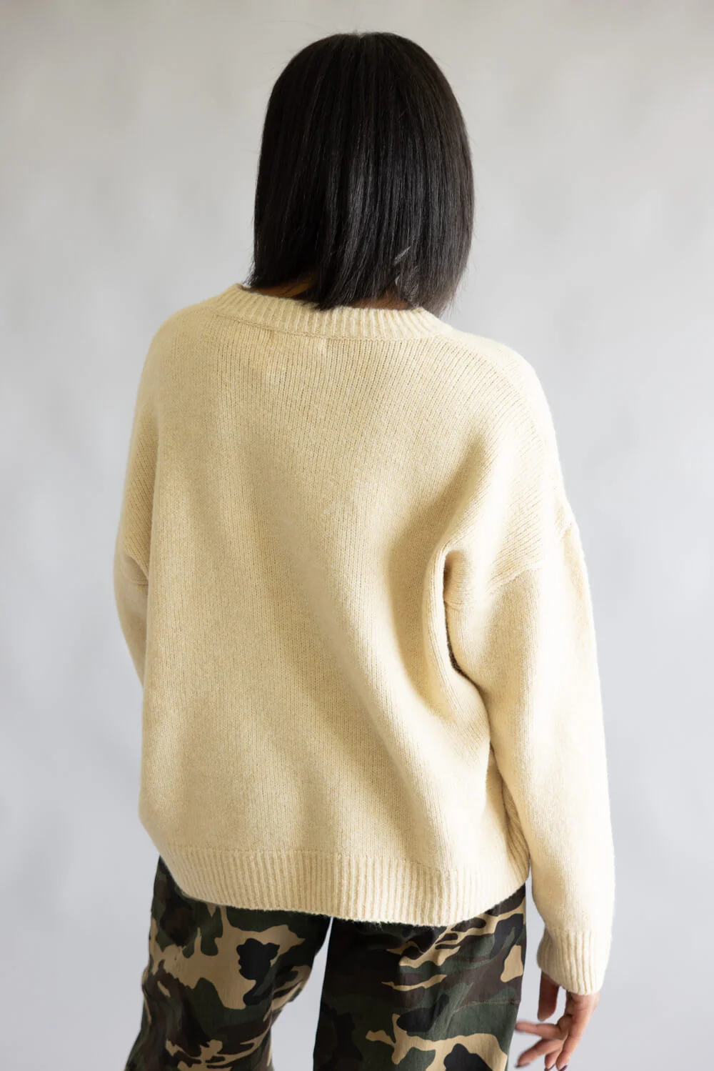 Bailey Rose Cowboy Stitch Sweater for Women in Butter | BRW0280-42-BUTTER - Image 2