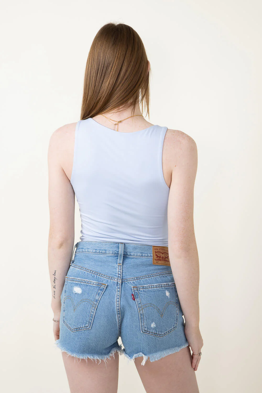 Be Cool Seamless Double Layer Knit Tank Top for Women in Powder Blue | 18783-POWDERBLUE - Image 3