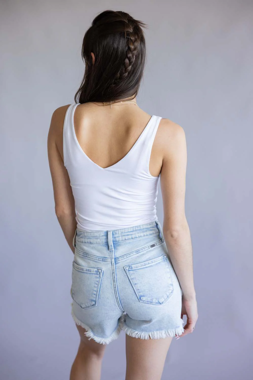 Be Cool Seamless Double Layer Knit Basic Tank Top for Women in Off White | 18363-OFF WHITE - Image 3
