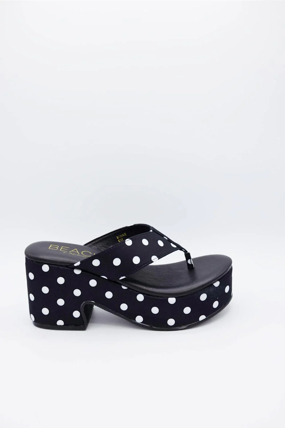 Beach by Matisse Bonnie Platform Sandals for Women in Black/White Polka Dot | BONNIE-BLACK - Image 2