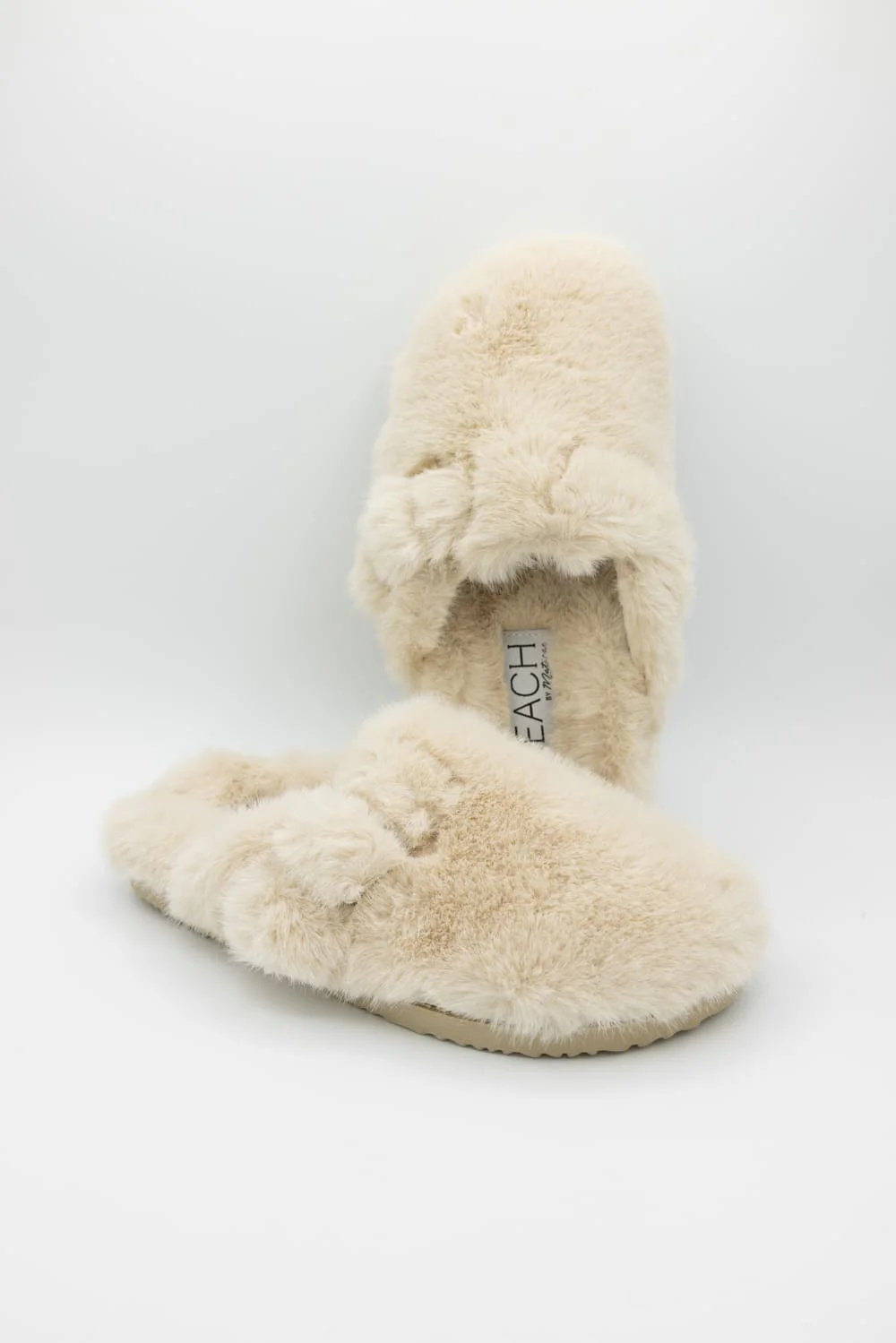Beach by Matisse Portland Fuzzy Slippers for Women in Natural | PORTLAND FUZZY-NATURAL - Image 2