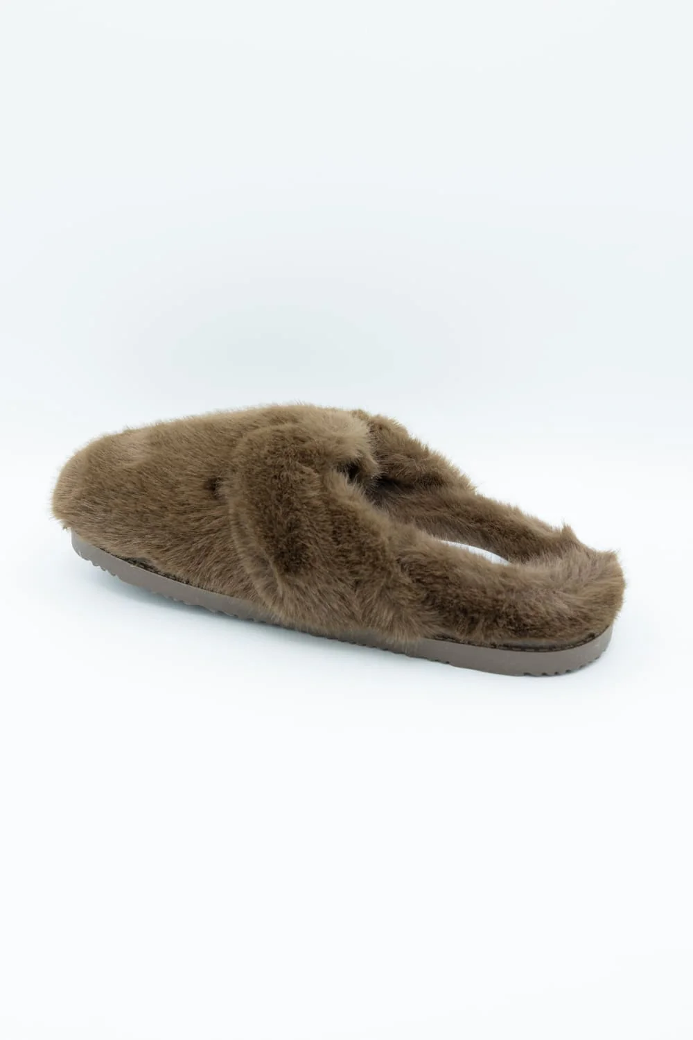 Beach by Matisse Portland Fuzzy Slippers for Women in Taupe | PORTLAND FUZZY-TAUPE - Image 4