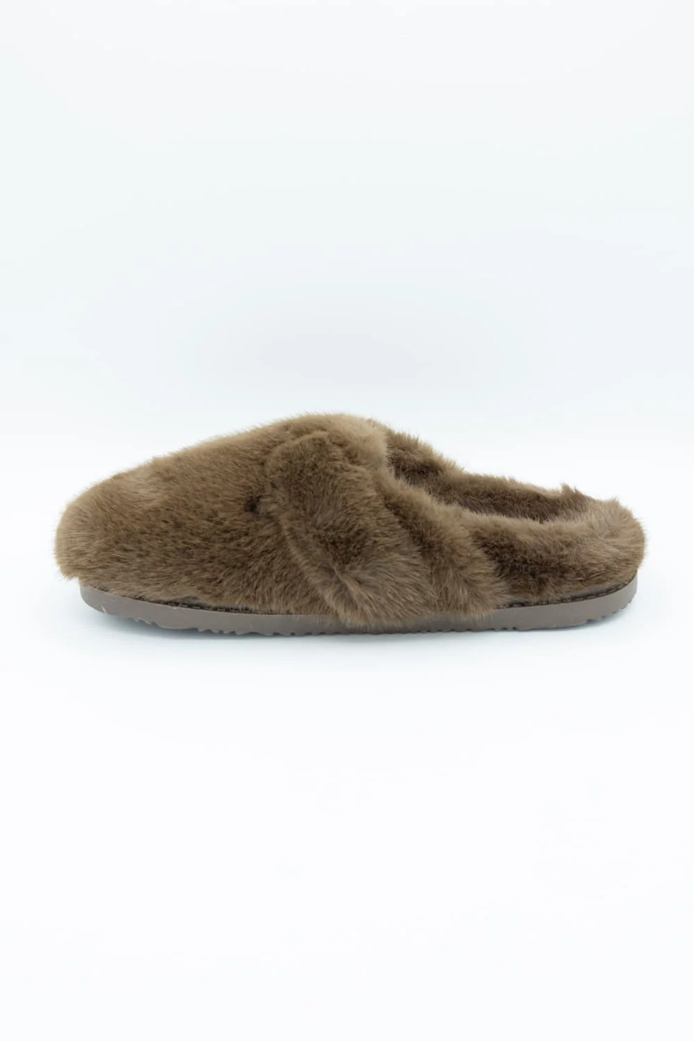 Beach by Matisse Portland Fuzzy Slippers for Women in Taupe | PORTLAND FUZZY-TAUPE - Image 5