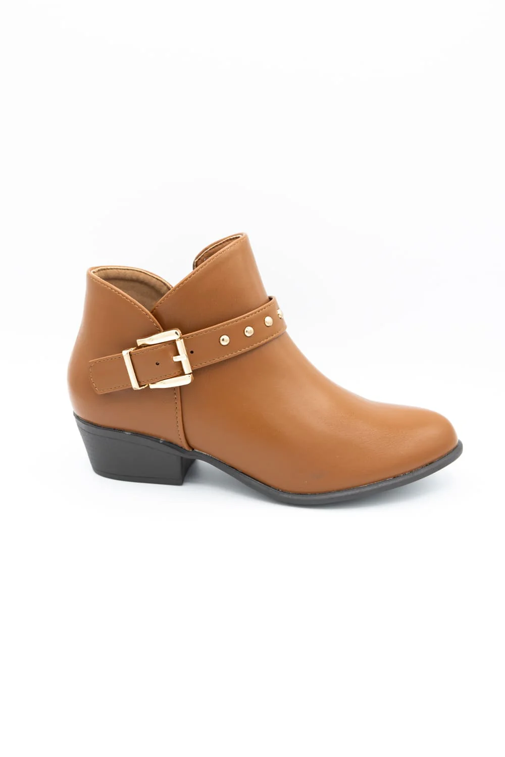 Berness Kashvi Buckle Booties for Women in Caramel Brown | KASHVI-CARAMEL - Image 3