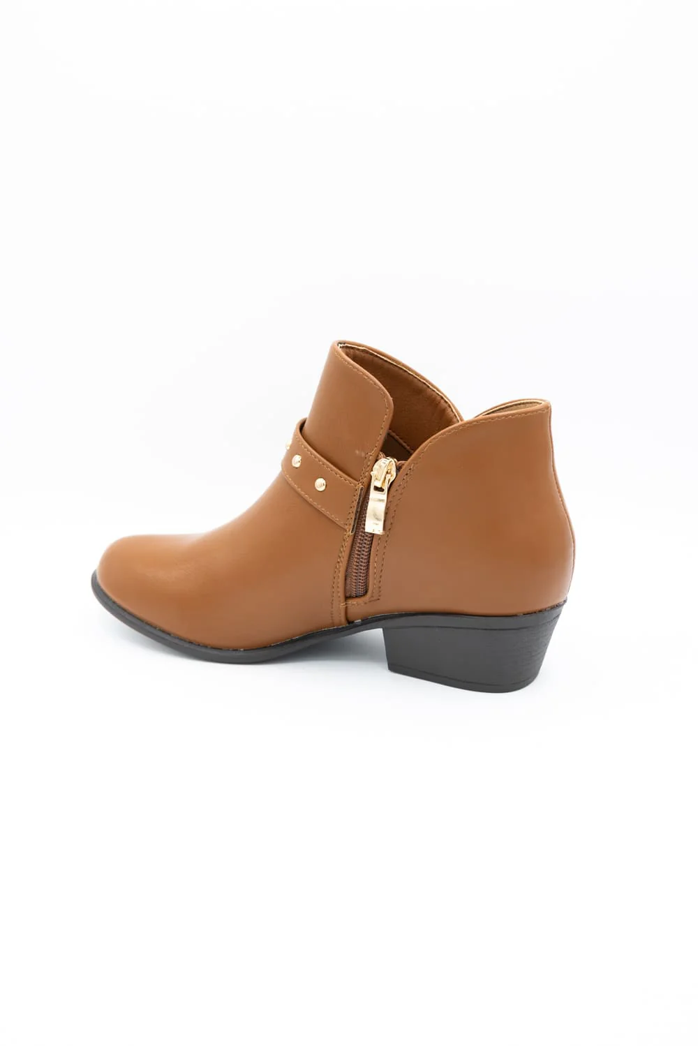 Berness Kashvi Buckle Booties for Women in Caramel Brown | KASHVI-CARAMEL - Image 4