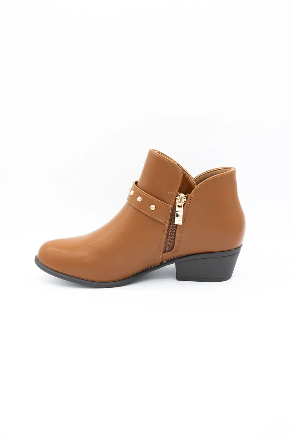 Berness Kashvi Buckle Booties for Women in Caramel Brown | KASHVI-CARAMEL - Image 5