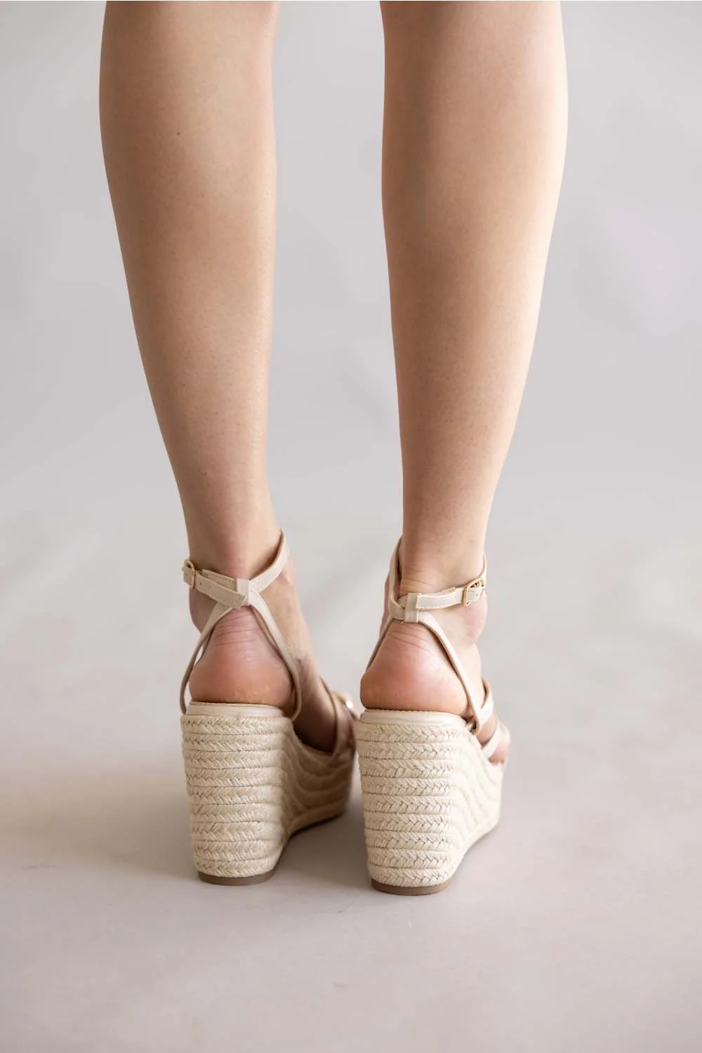 Berness Ralphine Toe Ring Espadrille Wedges for Women in Beige | RALPHINE-BEIGE - Image 4