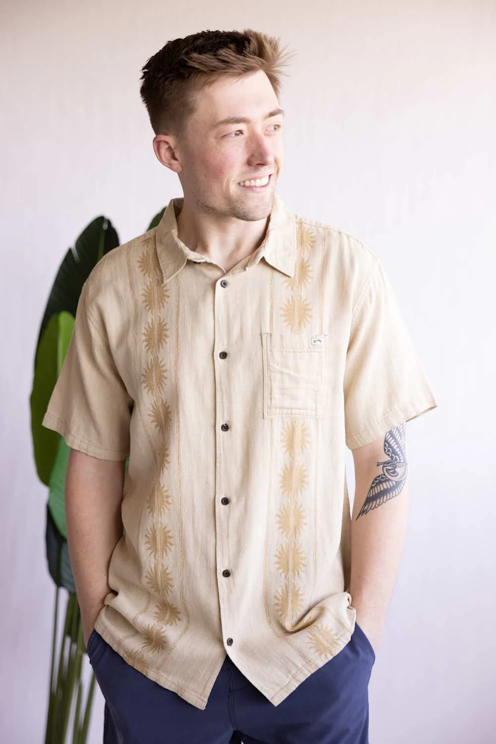 Billabong Cordoba Short Sleeve Shirt for Men in Desert Khaki | 24A044515-DESERTKHAKI - Image 2