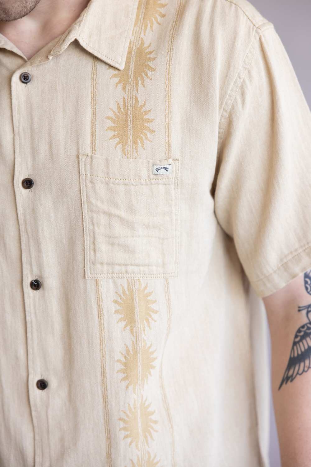 Billabong Cordoba Short Sleeve Shirt for Men in Desert Khaki | 24A044515-DESERTKHAKI - Image 3