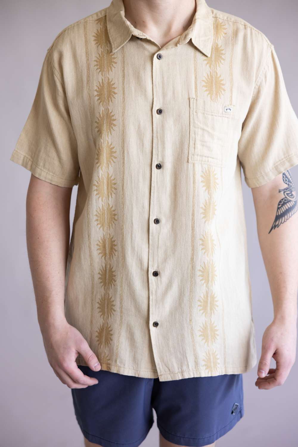 Billabong Cordoba Short Sleeve Shirt for Men in Desert Khaki | 24A044515-DESERTKHAKI - Image 4