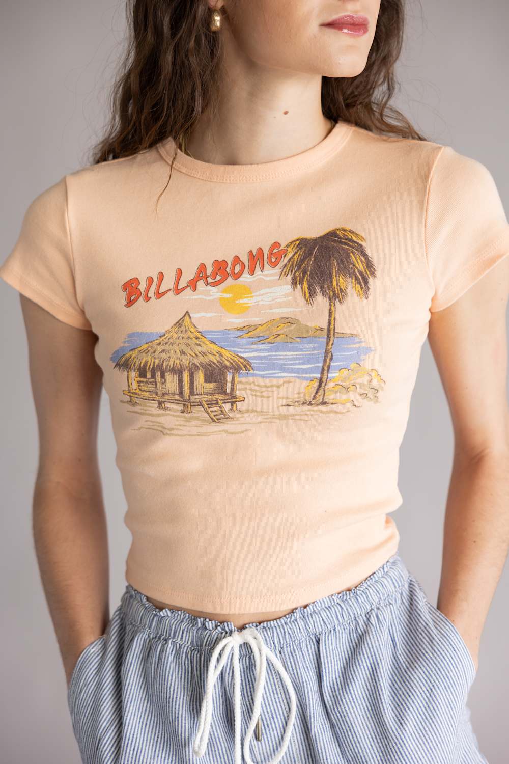 Billabong For The View T-Shirt for Women in Light Peach | 24B351601-LPC1 - Image 4