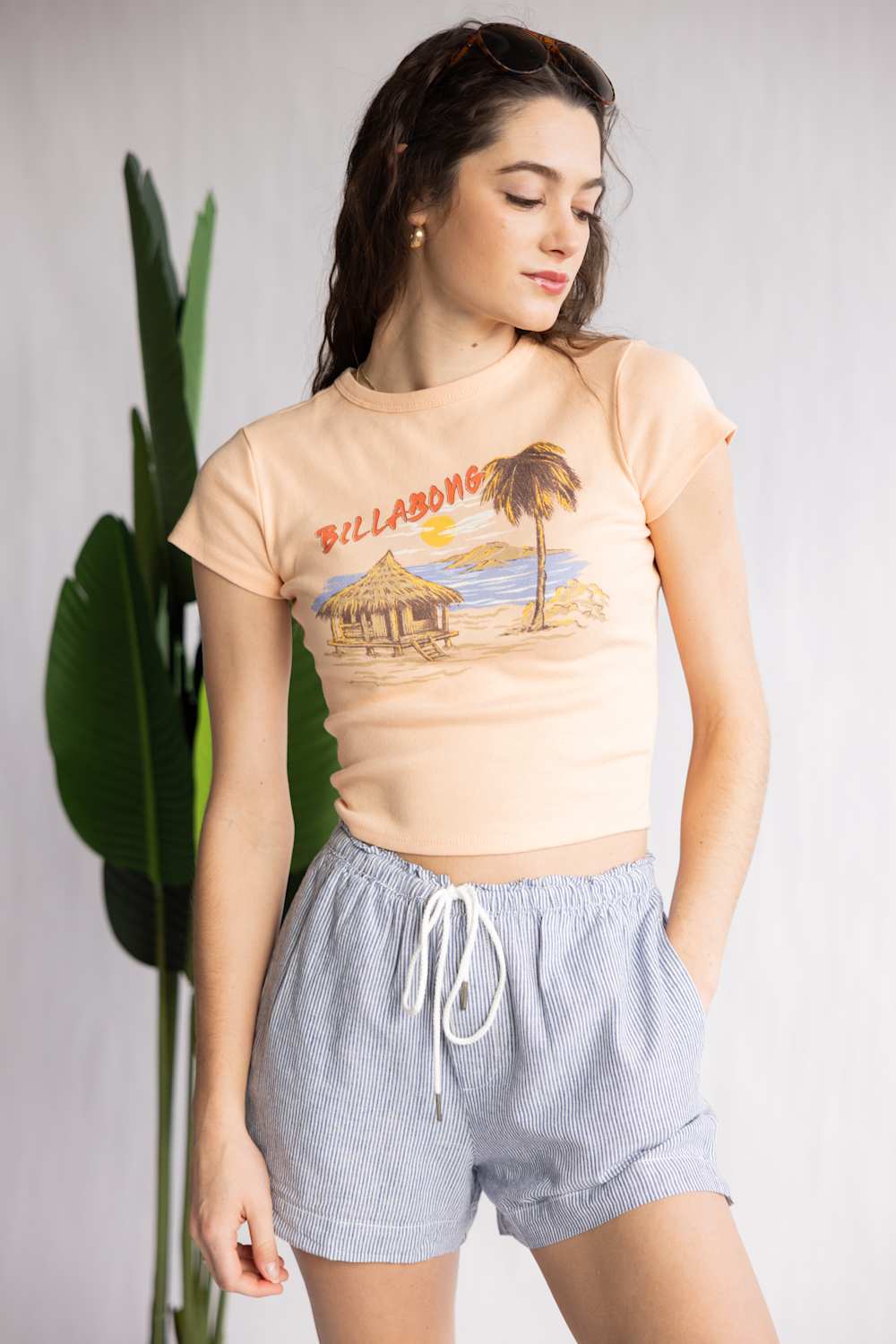 Billabong For The View T-Shirt for Women in Light Peach | 24B351601-LPC1 - Image 5