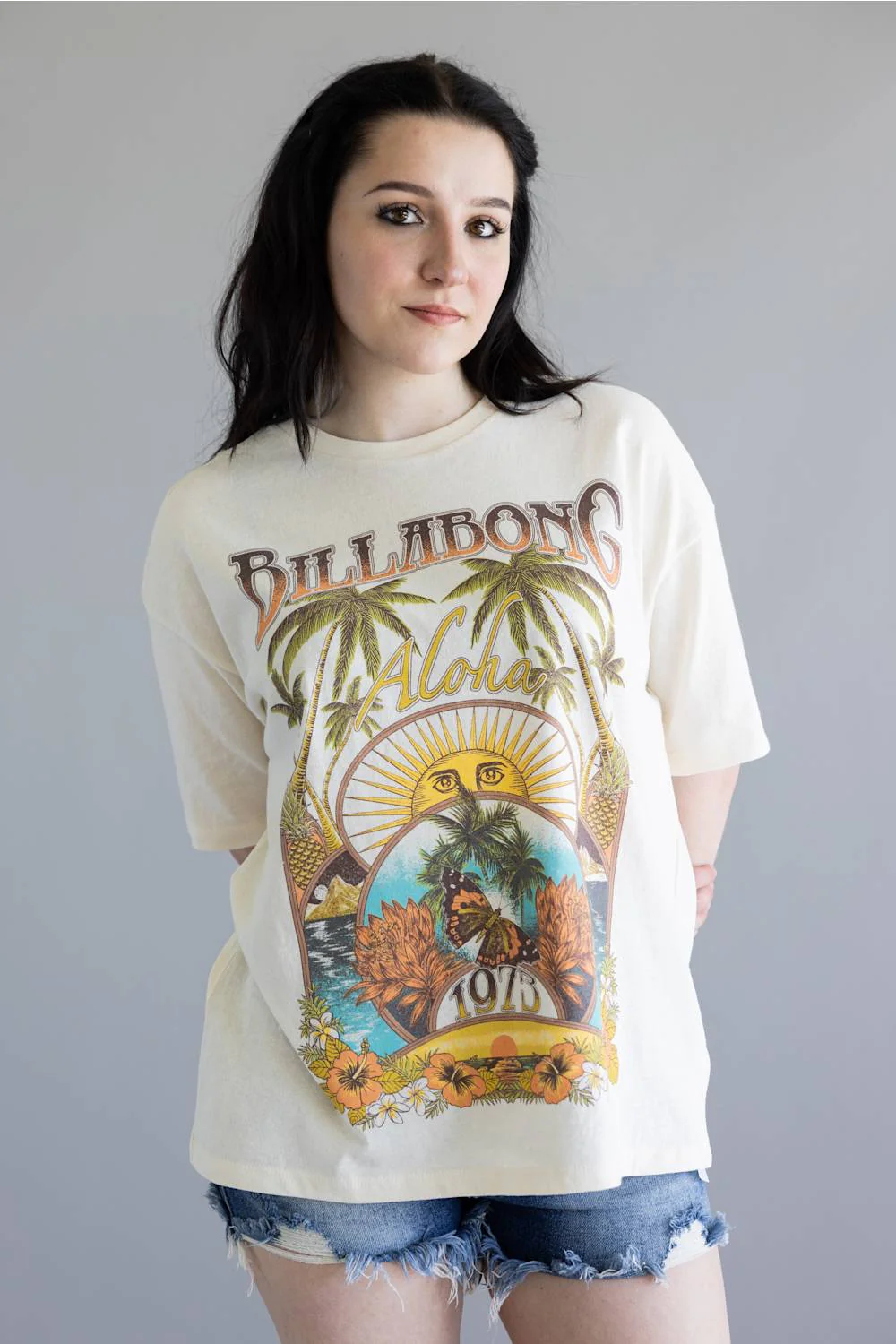 Billabong Forever Dawn Graphic T-Shirt for Women in White Cap | BL000524W-WCP - Image 2
