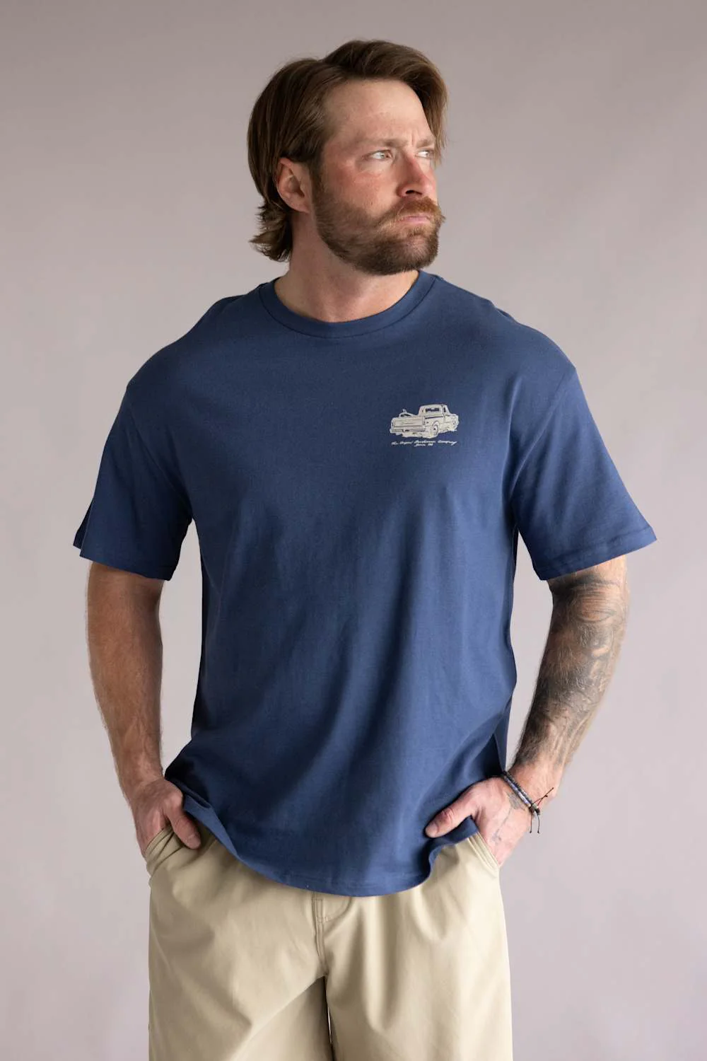 Quiksilver Get Out There T-Shirt for Men in Dark Denim | QS000153-DARK DENIM - Image 2