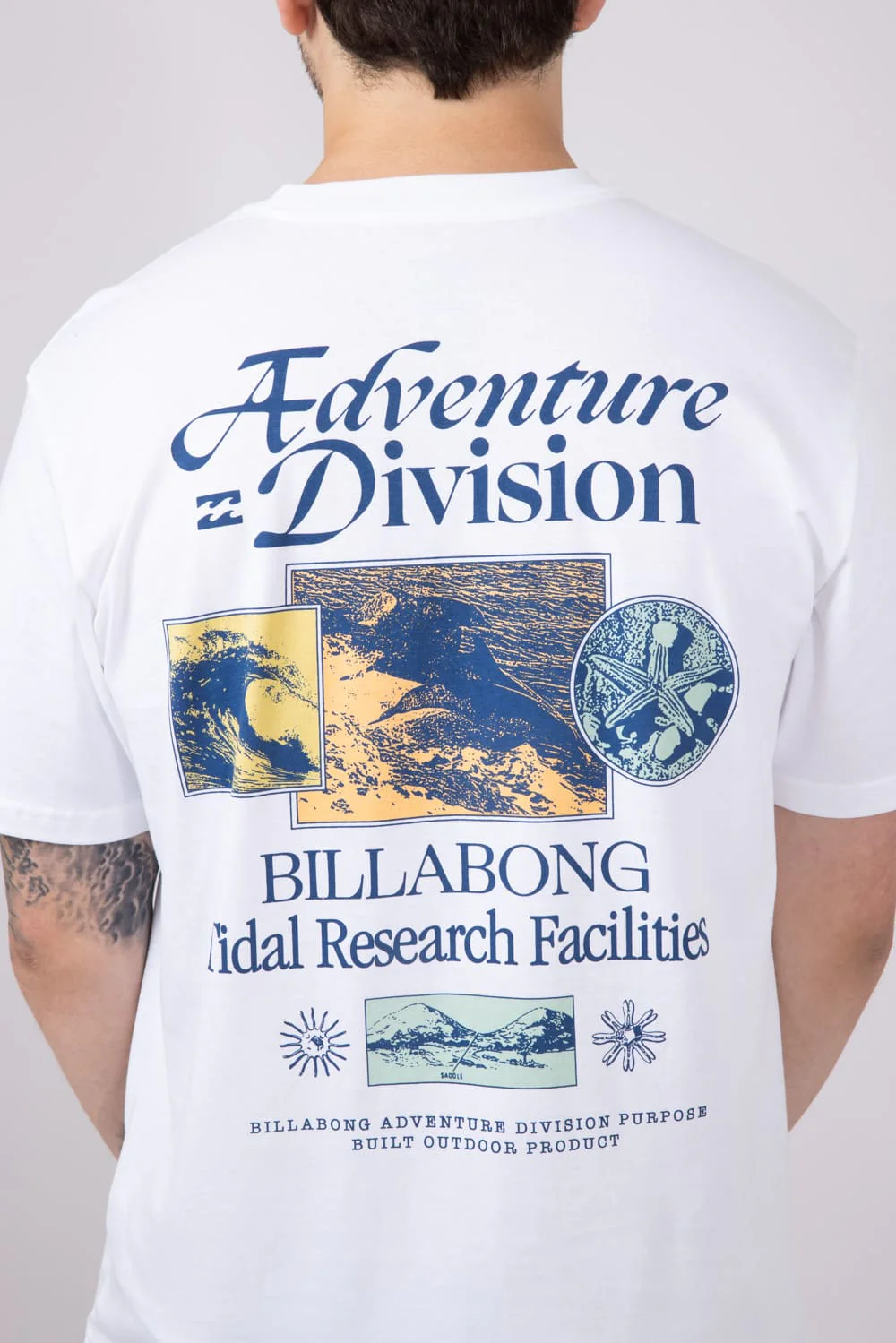 Billabong Tidel Research A/Div T-Shirt for Men in White | 24A502507-WHITE - Image 3