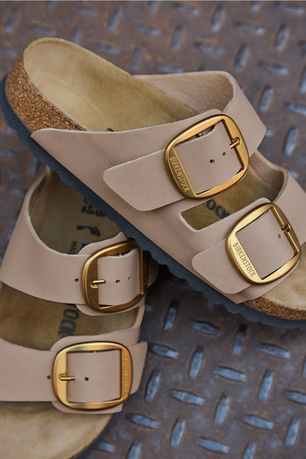Birkenstock Arizona Big Buckle Birko-Flor Sandals in Sandcastle | 1031514 - Image 4