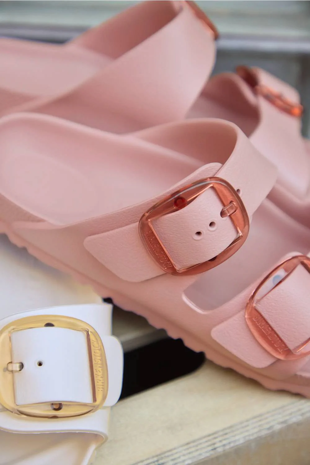Birkenstock Arizona Big Buckle EVA Sandals for Women in Pink Clay | 1032032 - Image 3