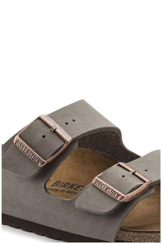 Birkenstock Arizona Birkibuc Sandals for Women in Stone | 151211 - Image 5