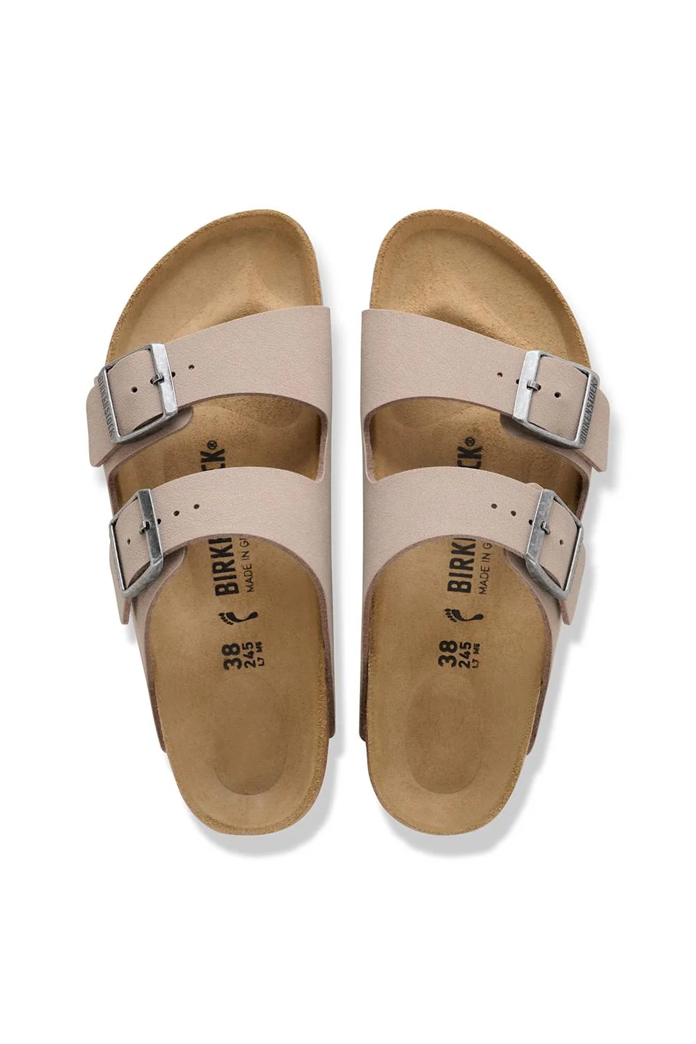Birkenstock Arizona Birkibuc Sandals for Women in Gray Taupe | 1032070 - Image 2