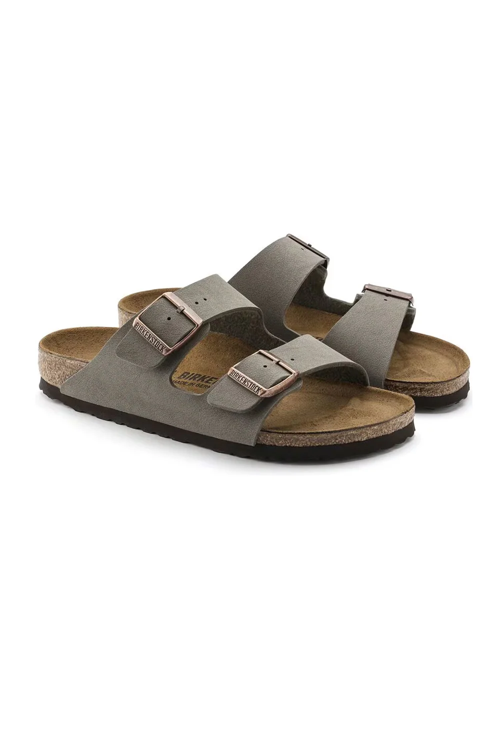 Birkenstock Arizona Birkibuc Sandals for Women in Stone | 151213 - Image 3