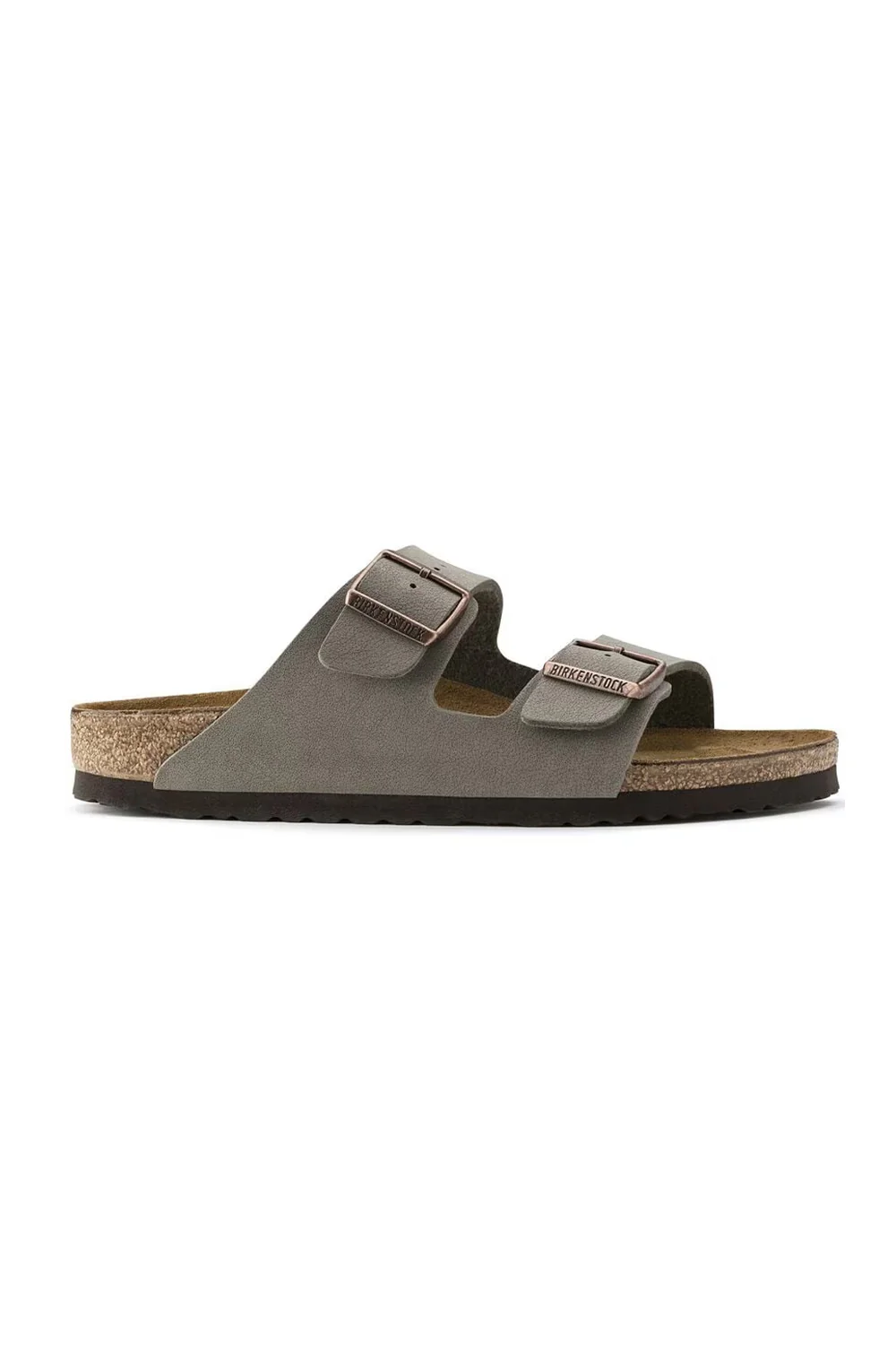 Birkenstock Arizona Birkibuc Sandals for Women in Stone | 151213 - Image 4