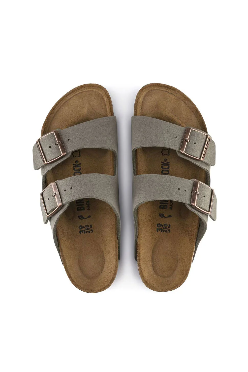 Birkenstock Arizona Birkibuc Sandals for Women in Stone | 151213 - Image 6