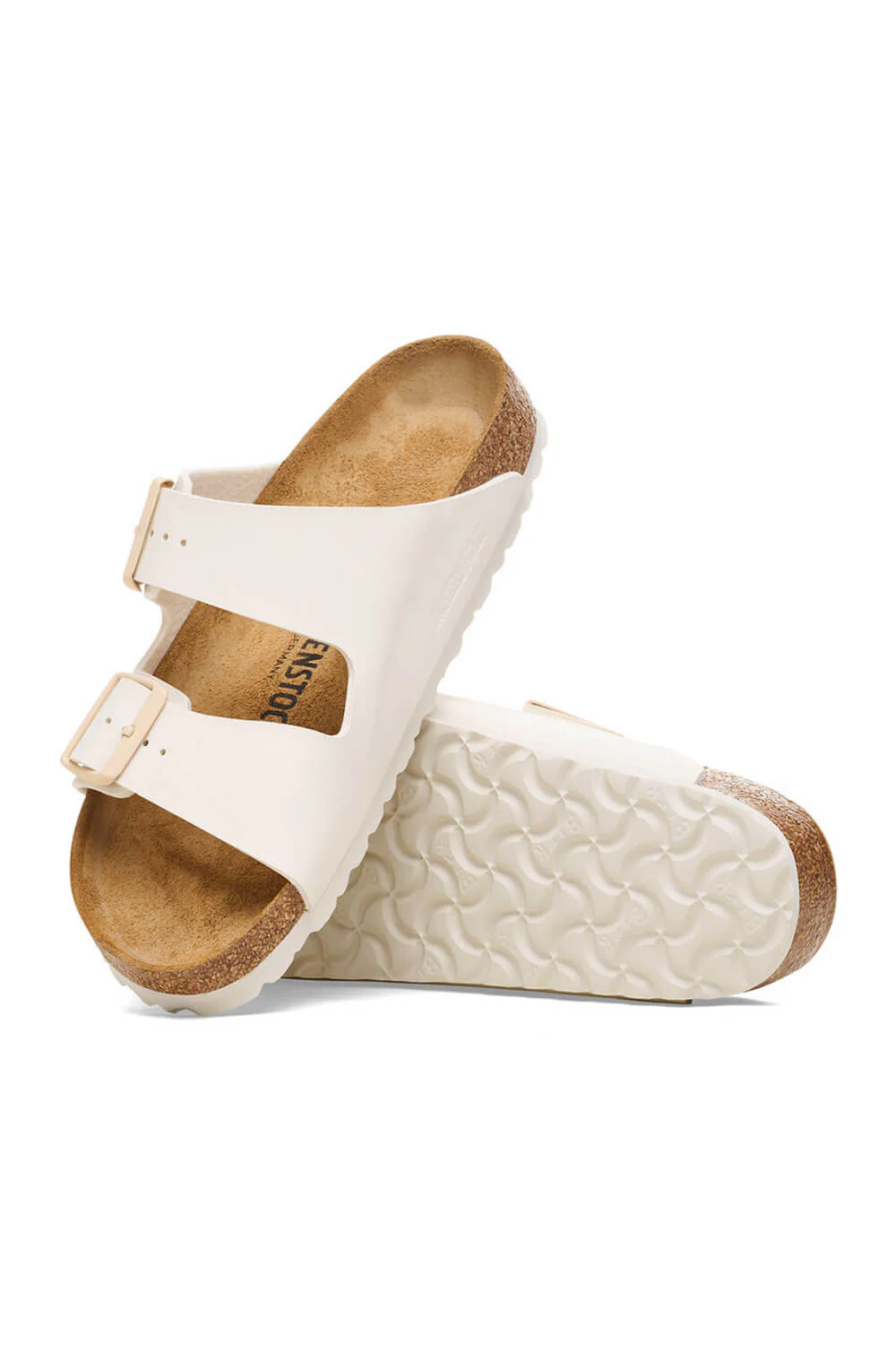 Birkenstock Arizona Birko-Flor Sandals for Women in Eggshell | 1027339 - Image 3