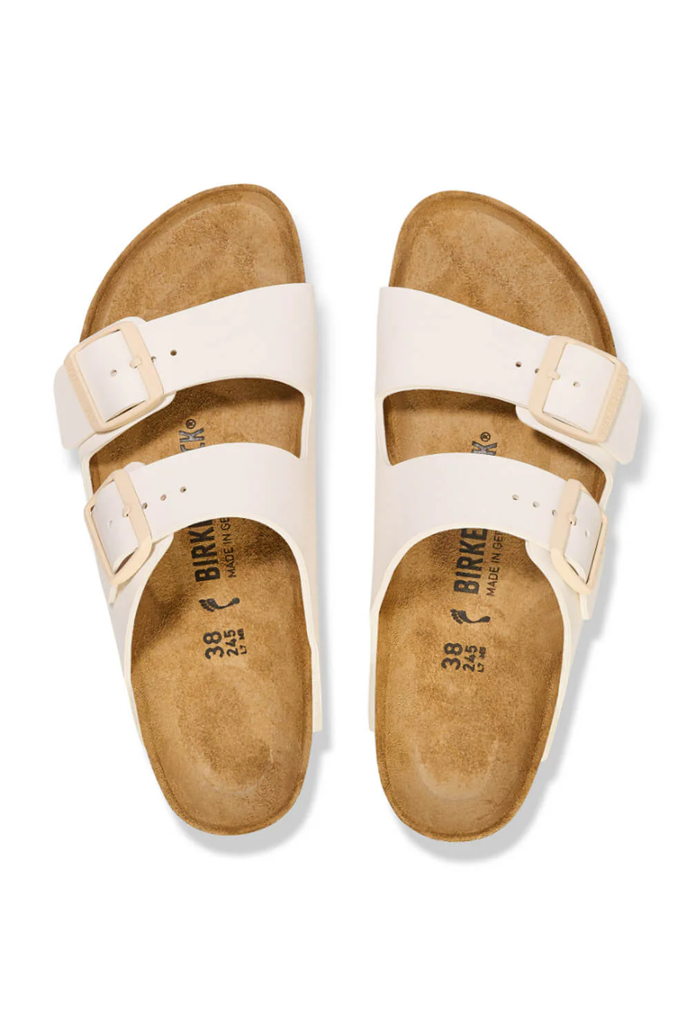 Birkenstock Arizona Birko-Flor Sandals for Women in Eggshell | 1027339 - Image 4