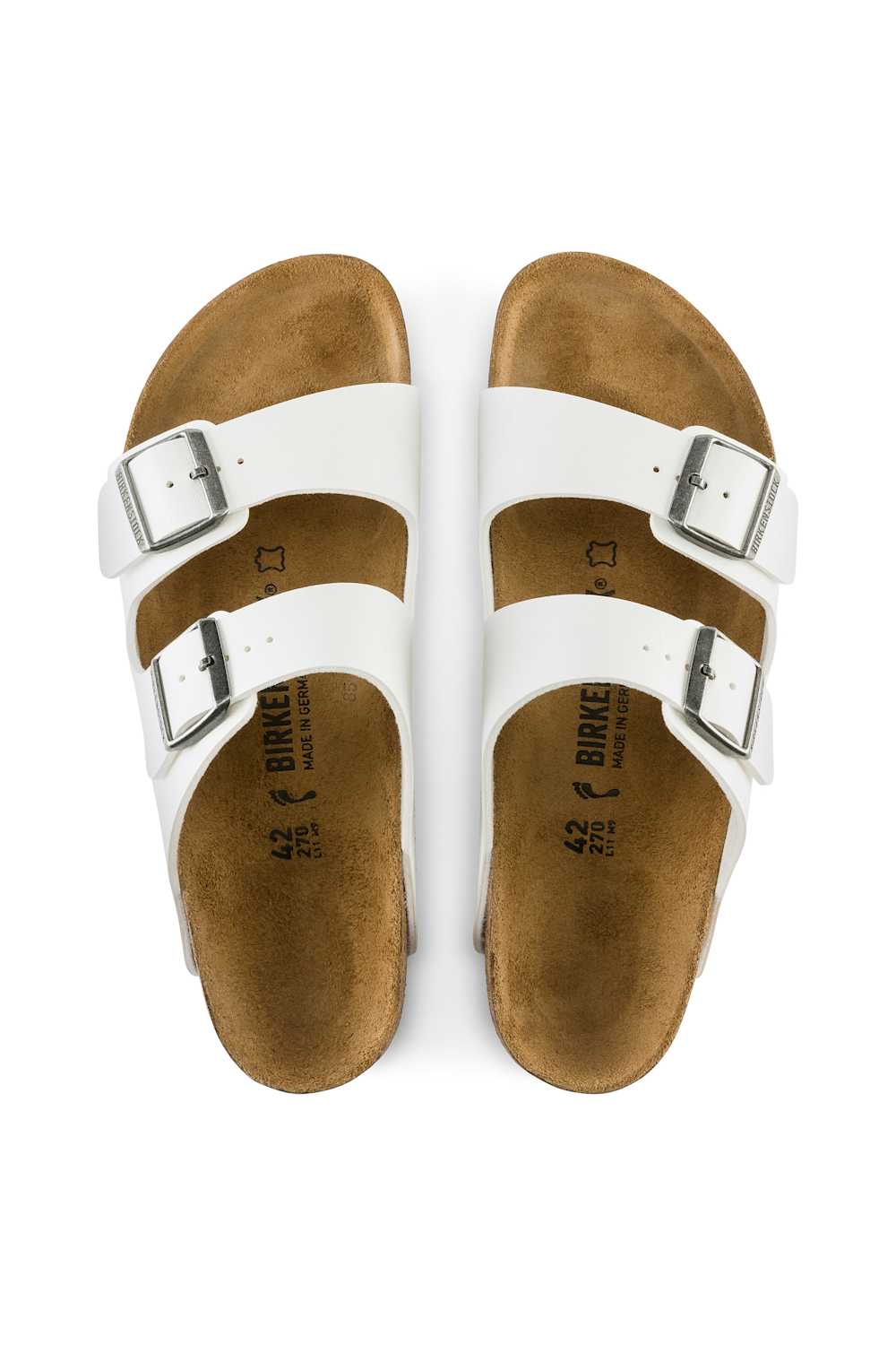Birkenstock Arizona Birko-Flor Sandals for Women in White | 552681 - Image 2