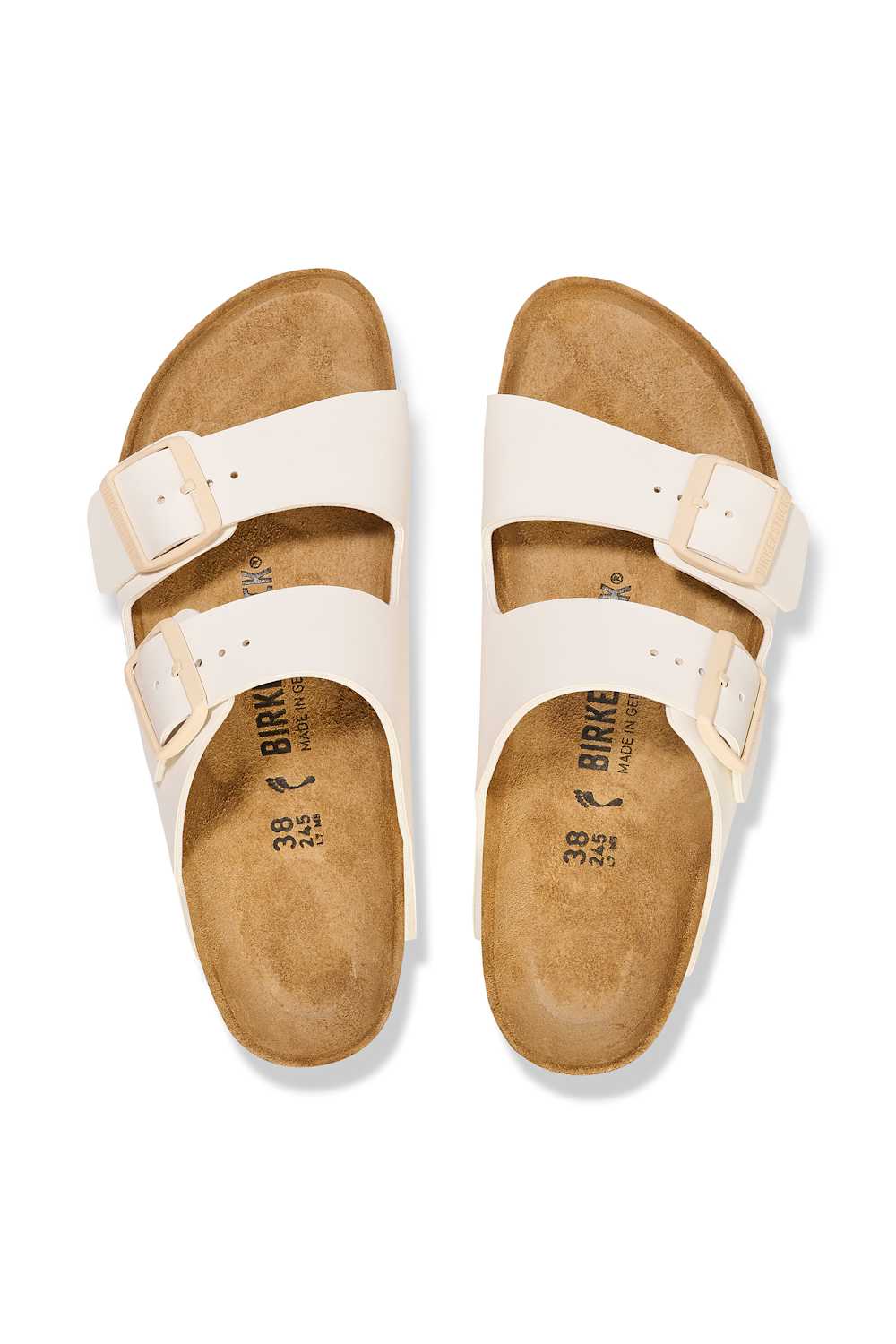 Birkenstock Arizona Birko-Flor Sandals for Women in Eggshell | 1027346 - Image 2