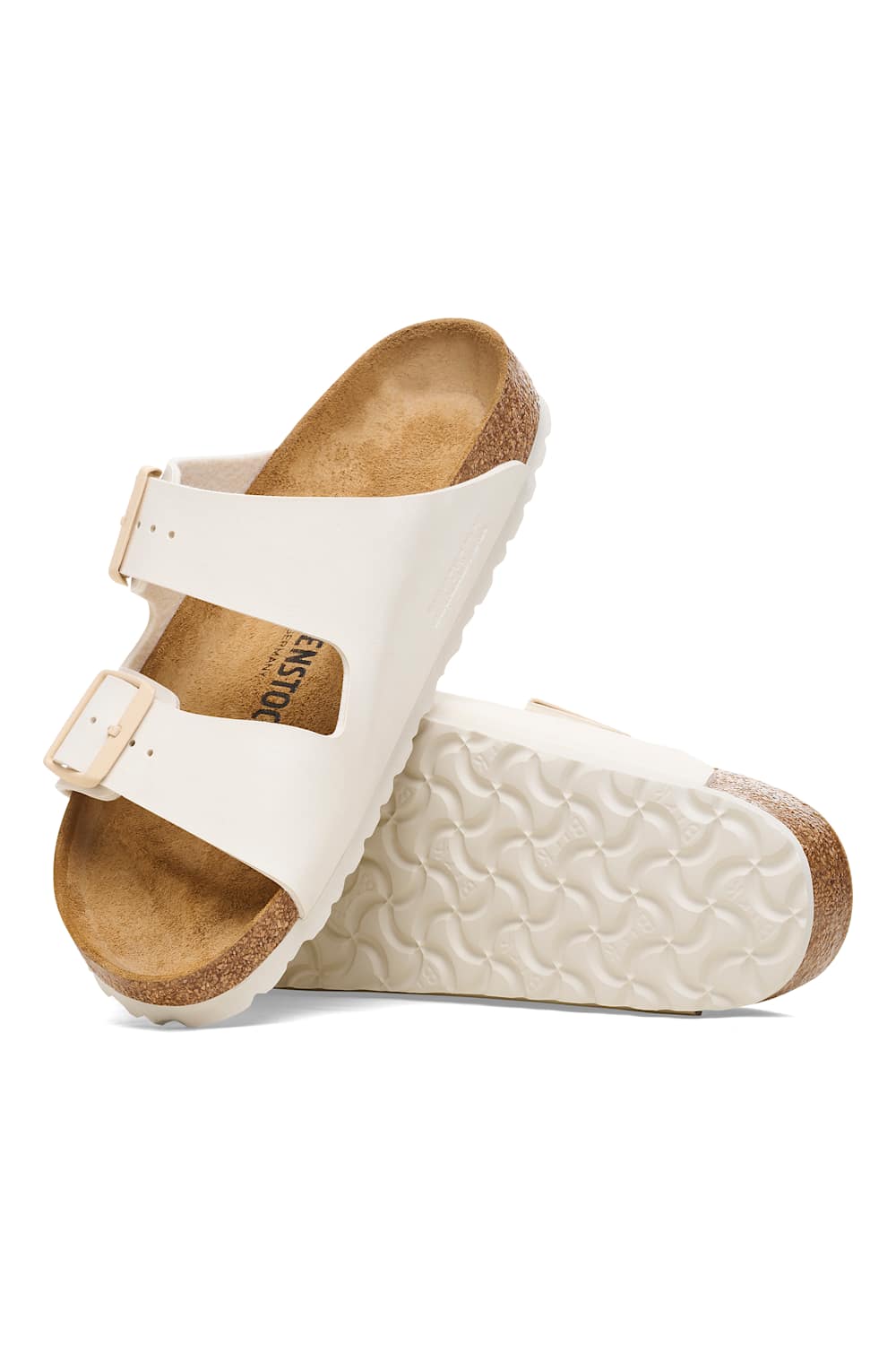 Birkenstock Arizona Birko-Flor Sandals for Women in Eggshell | 1027346 - Image 3