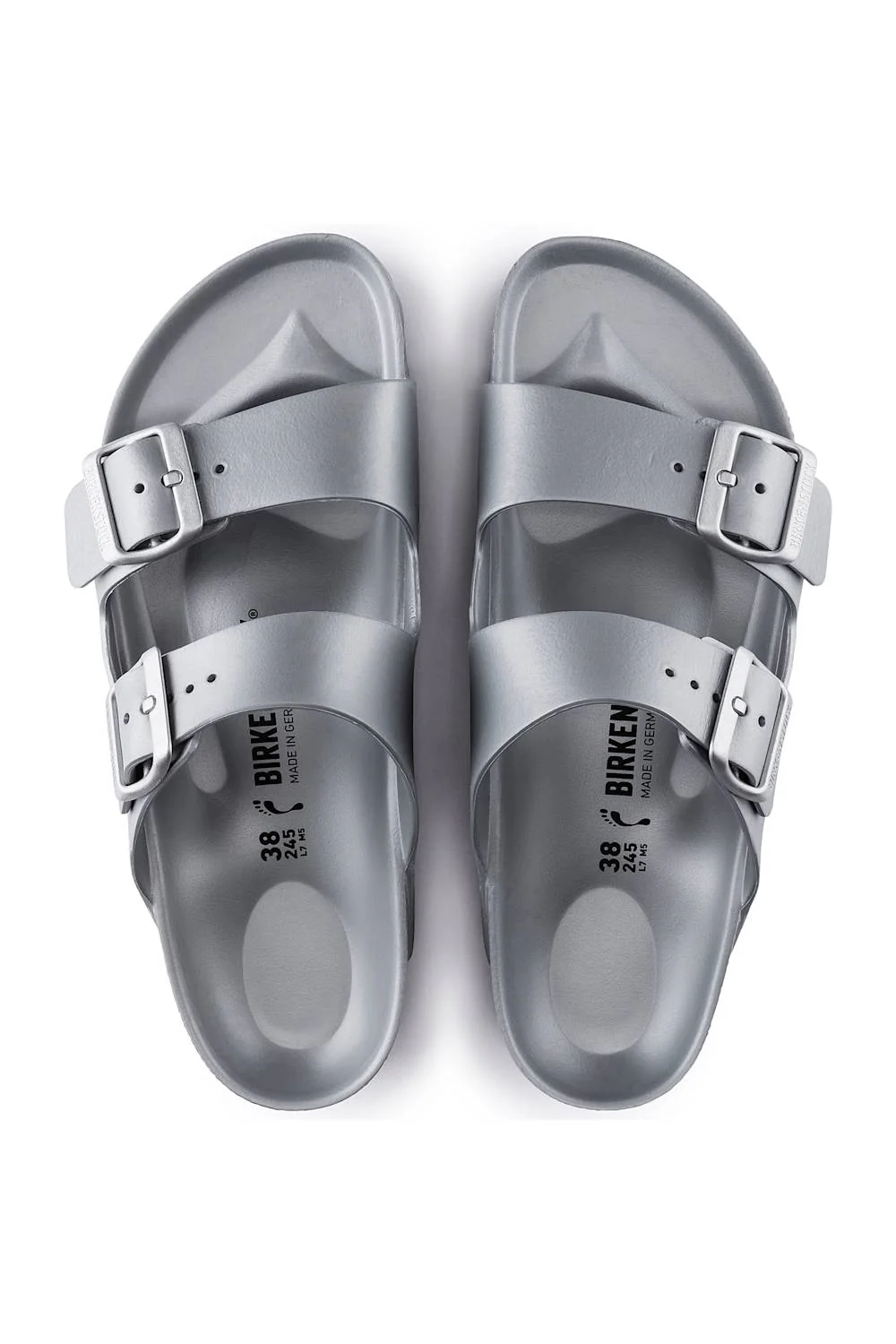 Birkenstock Arizona Essentials EVA Sandals for Women in Metallic Silver | 1003491 - Image 2