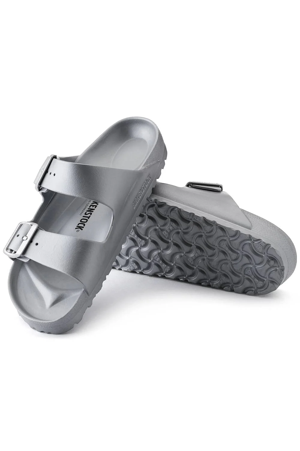 Birkenstock Arizona Essentials EVA Sandals for Women in Metallic Silver | 1003491 - Image 3