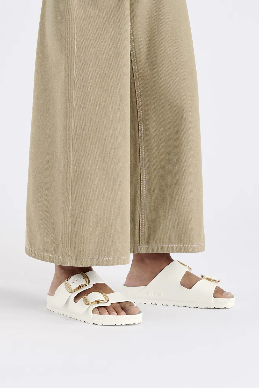 Birkenstock Arizona EVA Big Buckle Sandals for Women in Eggshell | 1029651 - Image 4
