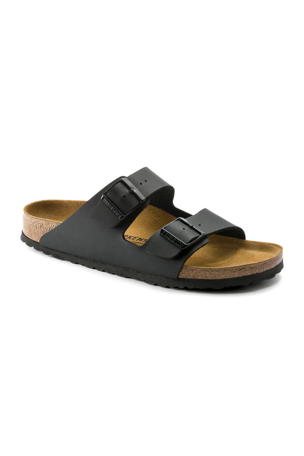 Birkenstock Arizona Birkibuc Sandals for Men in Black | 51791 - Image 3