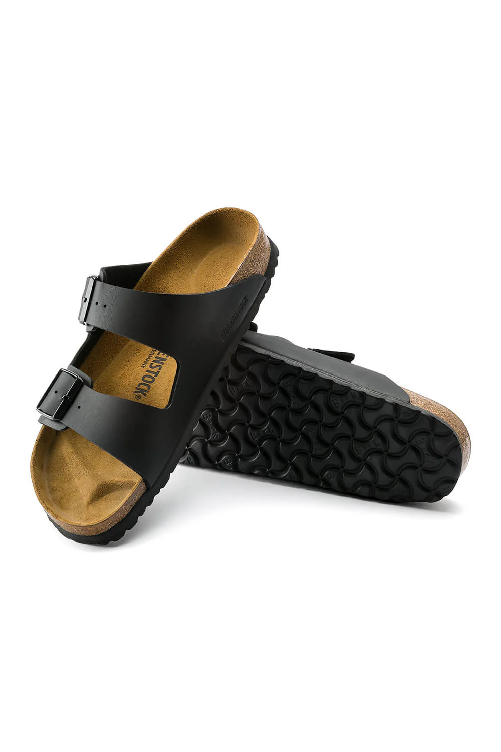 Birkenstock Arizona Birkibuc Sandals for Men in Black | 51791 - Image 4