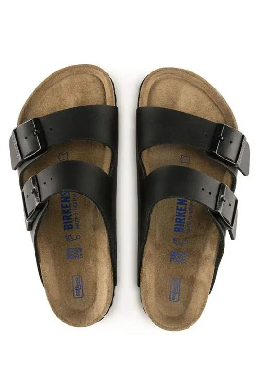 Birkenstock Arizona Soft Footbed Birko-Flor Sandals for Women in Black | 551251 - Image 2