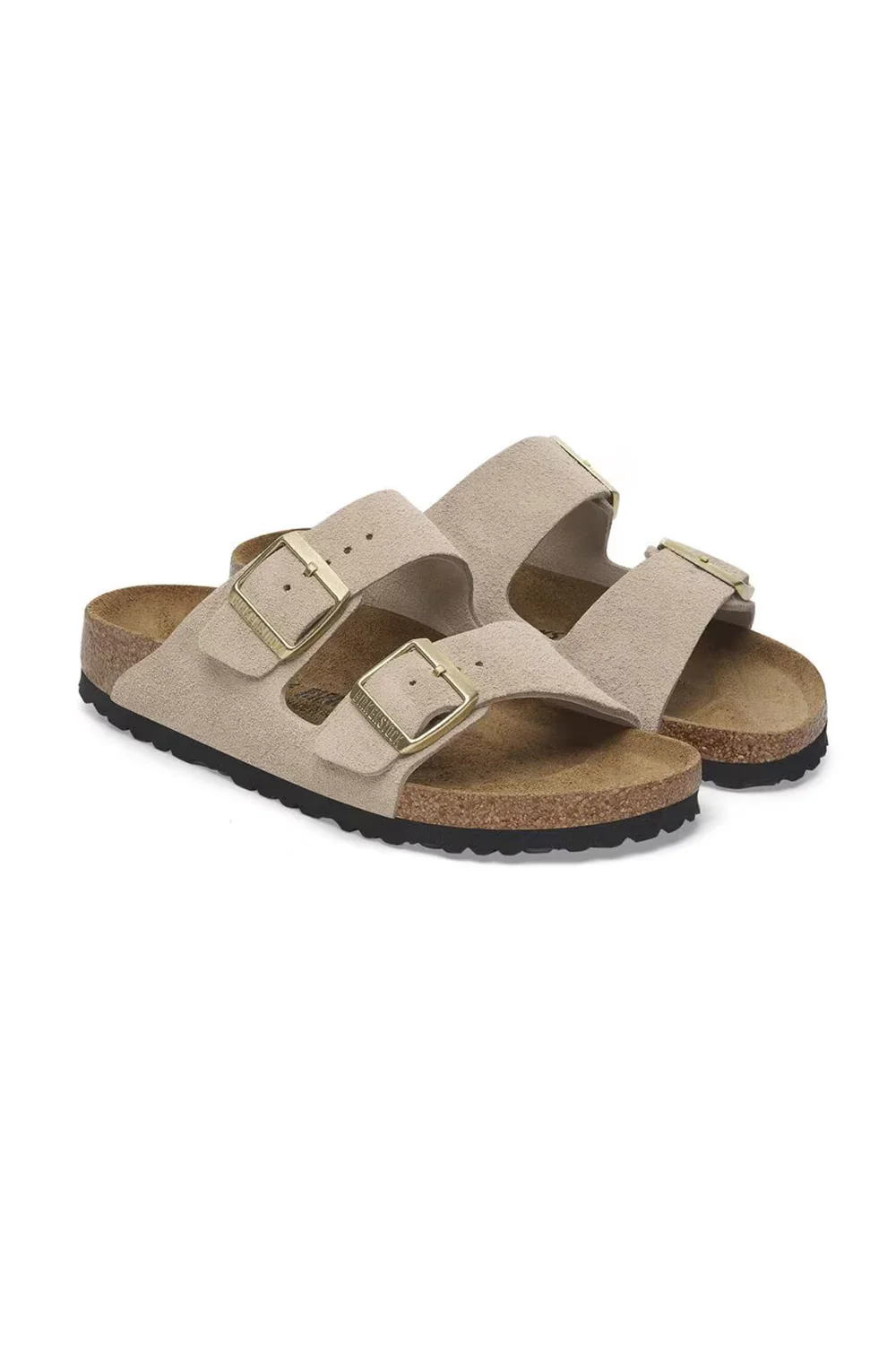 Birkenstock Arizona Suede Leather Sandals for Women in Sandcastle | 1029260 - Image 3