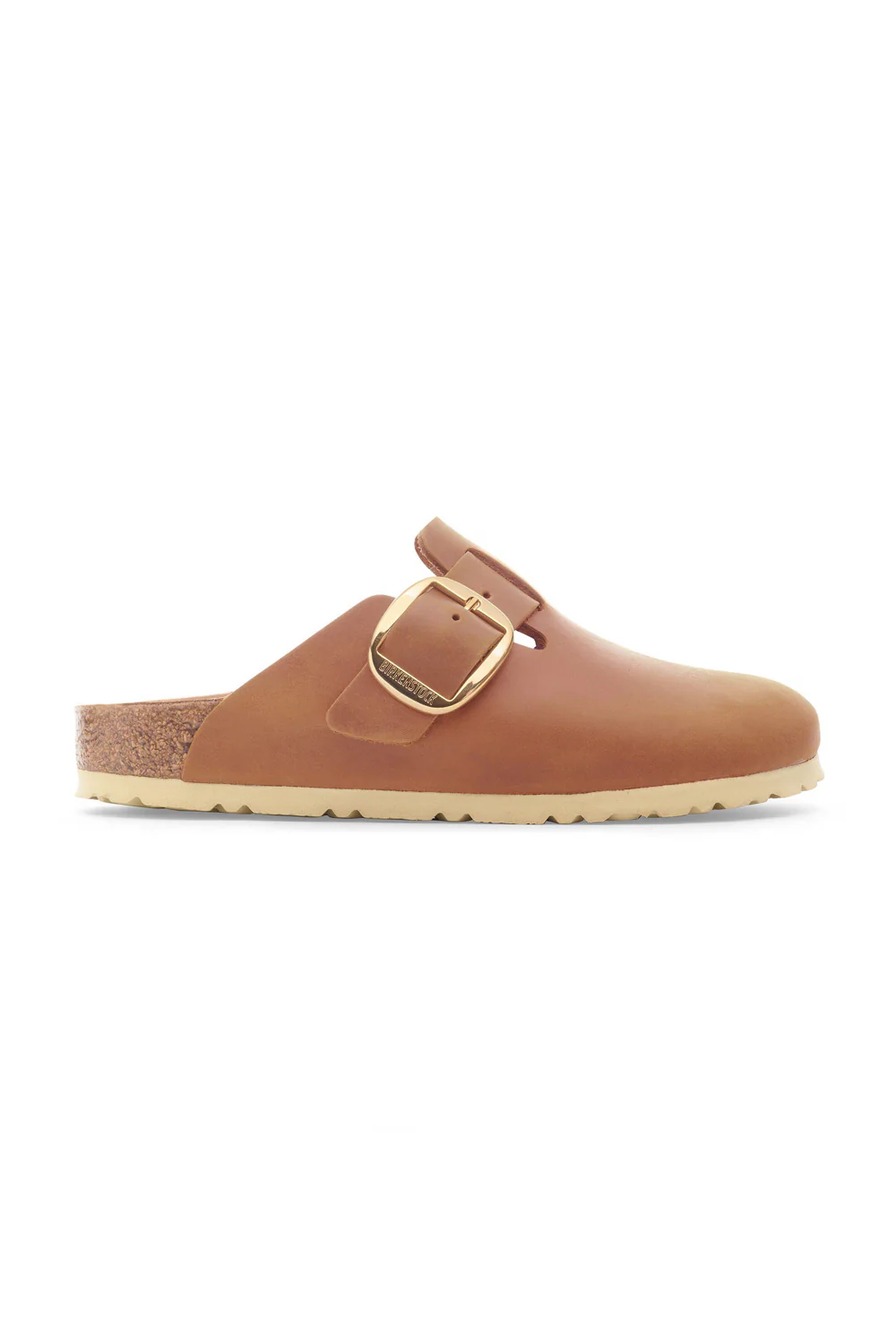 Birkenstock Boston Big Buckle Oiled Leather Clogs for Women in Cognac Brown | 1030446 - Image 6