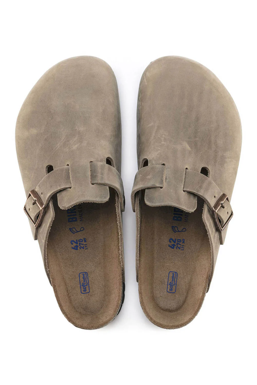 Birkenstock Boston Soft Footbed Oiled Leather Clogs for Men in Tobacco Brown | 1018147 - Image 2