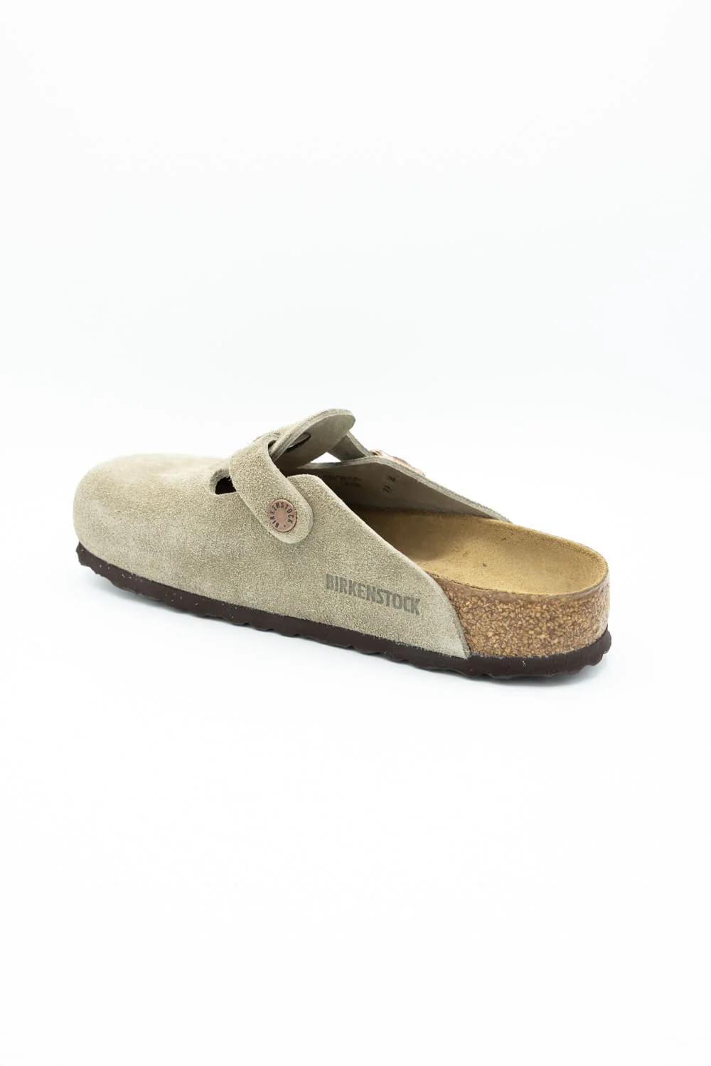 Birkenstock Boston Soft Footbed Suede Leather Clogs for Women in Taupe | 560771-W - Image 6